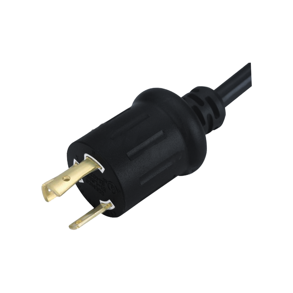 51-L0666 US standar tiga-core super heavy-duty self-locking steker kabel daya bersertifikasi UL
