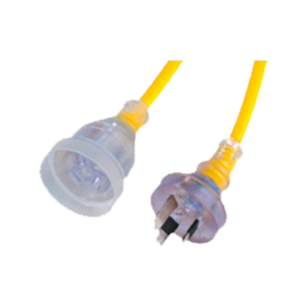 FS-3D~FS-3E Australia kabel ekstensi colokan transparan penuh saa kabel listrik bersertifikat