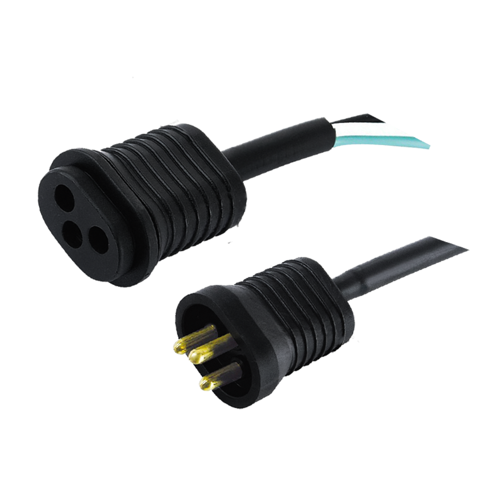 FT-4 ~ FT-4C standar AS tiga inti dalam dan luar ruangan universal tiga pin steker oval kabel ekstensi soket pendek Kabel listrik bersertifikasi UL